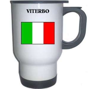  Italy (Italia)   VITERBO White Stainless Steel Mug 