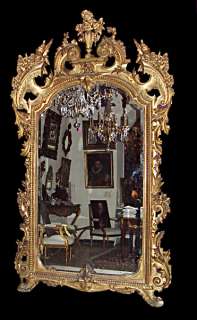 5964 Beautiful 18th C. French Gilt Bronze Mirror  