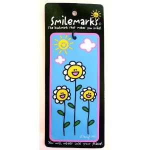 Book Mark Smilemarks Happy Face Smiling Flowers Cute and Unique Book 