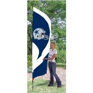  Dallas Cowboys NFL Tall Team Flag W/Pole: Sports 