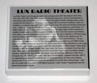 LUX RADIO THEATER  Old Time Radio   12 CD ROM   652 mp3   BOX SET 