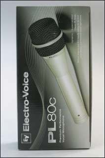 Electro Voice PL80c Dynamic Vocal Microphone w/Stand Mount & Pouch PL 