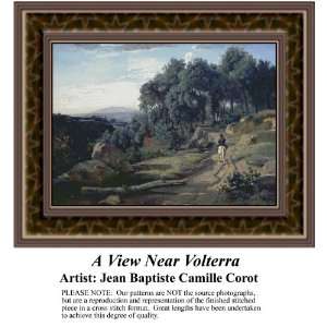  A View Near Volterra, Cross Stitch Pattern PDF  