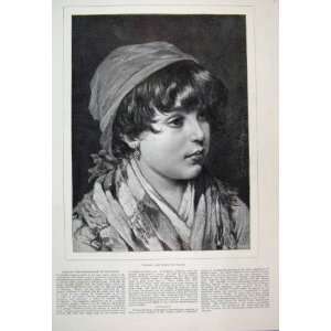  1889 Bianca Little Girl Portrait Victorian Fine Art