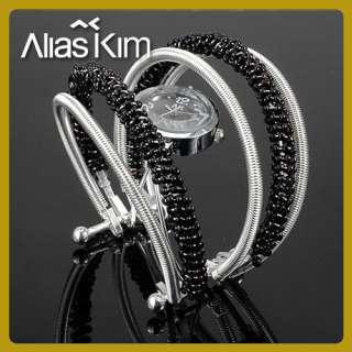 Alias Kim Stainless Steel Women Ladies Lady Beads Bracelet Wrist Watch 