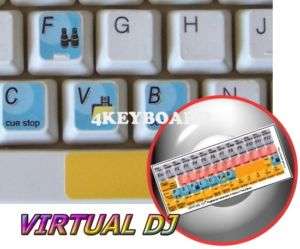 Virtual DJ keyboard sticker  