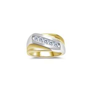  0.45 CT DIAGONAL CHANNEL TWO TONE MENS 9.5 Jewelry