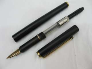 Vintage Montblanc Noblesse Black Fountain Pen, Nib Size M  