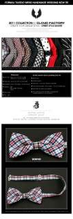 MENS HAND MADE TUXEDO BOW TIES WITH ADJUSTABLE STRAPS  