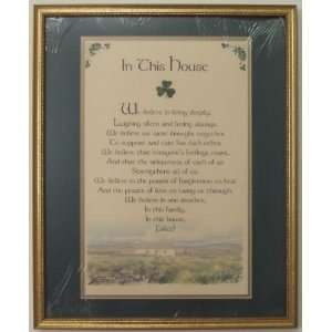  Irish Blessing, In This House, 20x16, in wooden gold 