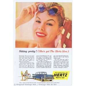   Rent a car Chevy Bel Air 4 door sedan Blue Vintage Ad: Everything Else