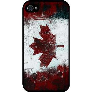  Rikki KnightTM Canadian Flag Design Rubber Black iphone 