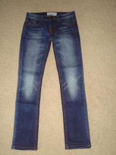 EUC 10 VIGOSS Girls Dark Denim Distressed Skinny Jeans Pants  