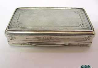 Antique Austrian Silver Snuff Tobacco Box Vienna 1868  