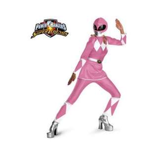  New Adult Womens 12 14 Deluxe Pink Power Ranger Costume 