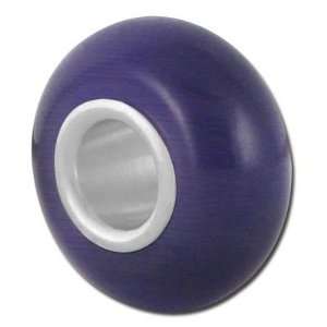  13mm Purple Cats Eye Beads   Large Hole Jewelry