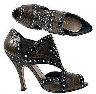 SIREN studded peep toe leather booties heels shoes sz6 EX CON  