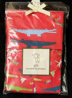 baby gap pajama s alligators dragonflies red long sleeved top w red 