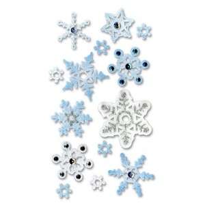  Snowflakes Vellum Scrapbook Stickers By Jolees SPJV008EK 