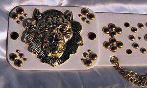 Elvis gold lionhead belt for 70s elvis jumpsuit  