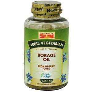 100% Vegetarian Liquid Softgels Made with Organic Oils Borage Oil 60 