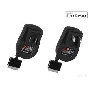 Cellet Home Retractable Travel Charger for Apple iPod Touch, nano 