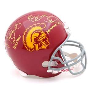 Reggie Bush and Matt Leinart Autographed Helmet  Details: USC Trojans 