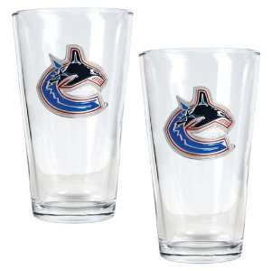  Vancouver Canucks NHL 2pc Pint Ale Glass Set   Primary 