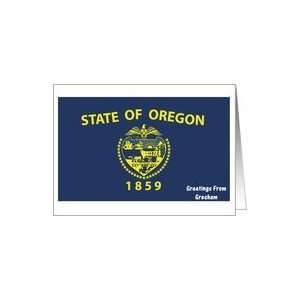  Oregon   City of Gresham   Flag   Souvenir Card Card 
