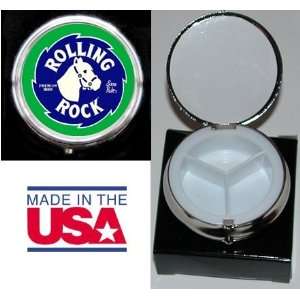  Rolling Rock Beer Pill Box with Pouch and Gift Box 