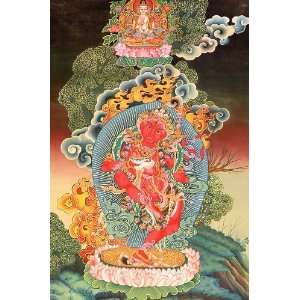  Goddess Vajrayogini   Tibetan Thangka Painting