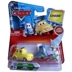  Disney Pixar Cars GUIDO WITH ROLLERS AND TRAY / LUIGI WITH 