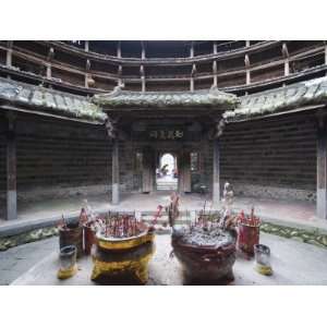  Shrine in a Hakka Tulou Round Earth Building, UNESCO World 