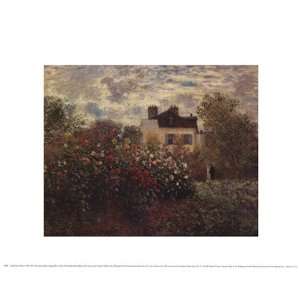   Artist Garden in Argenteuil, The by Claude Monet 14x11