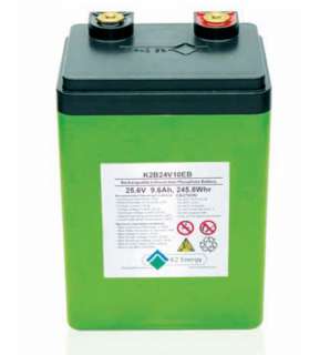 K2 Energy K2B24V10EB 24V 10Ah Lithium Iron Phosphate Battery BMS 