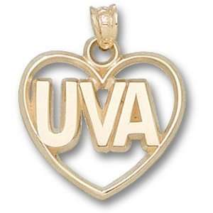  University of Virginia UVA Heart Pendant (Gold Plated 