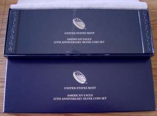 2011 AMERICAN EAGLE 25th ANNIVERSARY SILVER 5 COIN SET STILL IN BOX 