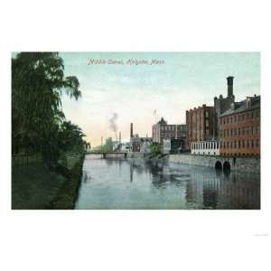 Holyoke, Massachusetts   View of the Middle Canal Premium Poster Print 