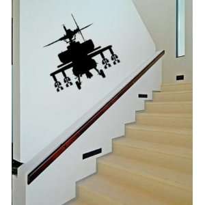 Vinyl wall decal  Attack helicopter sticker  sold by aluckyhorseshoe