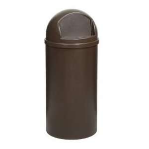   15 Gallon Rubbermaid Marshal Waste Receptacles   Brown