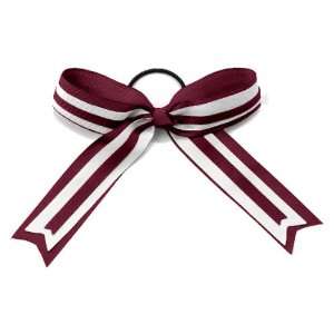 Alleson Cheerleaders Hype Hair Bows MA/WH/MA   MAROON/WHITE/MAROON ONE 