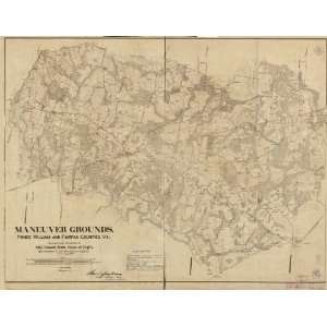  1904 map Military camps, Virginia, Prince William