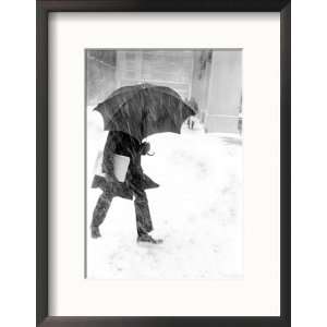  Man with Umbrella, New York City Framed Photographic 