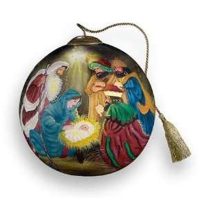  Three Kings Hand Painted Glass Ornament
