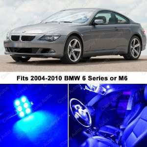  BMW 6 Series Blue LED Lights Interior Package Kit (7 