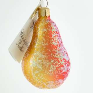 New Christopher Radko Rare Sugar Pear Christmas Ornament Xmas Bosc 