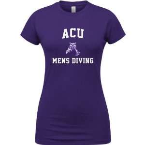  Abilene Christian Wildcats Purple Womens Mens Diving 