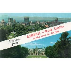 Post Card Greetings from Asheville North Carolina In the Land of the 