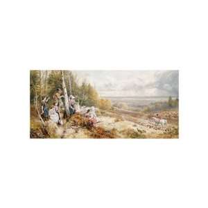 Meet by Myles Birket Foster. size 14 inches width by 8.5 