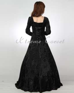 Renaissence Medevial Bell Sleeves Dress Gothic Pirate Ball Gown Prom 